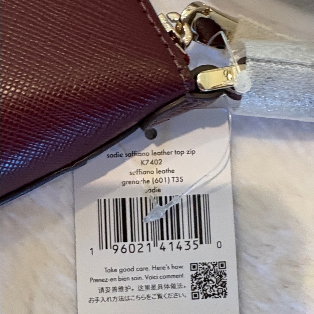 Kate Spade Burgundy Crossbody Bag with Floral Pouch - Picture 4 of 5